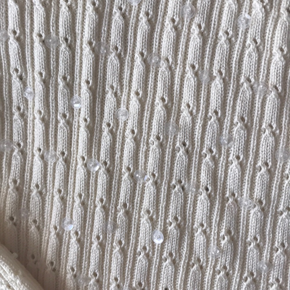 Ann Taylor off white sparkle sweater - Picture 3 of 5